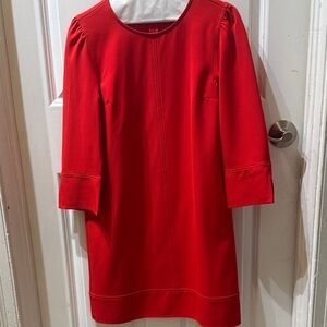 LOFT Vibrant Red 3/4 Sleeve Dress Size 2 - NWOT